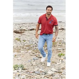 Jan Vanderstorm Poloshirt ARKHOLM mit seitlichen Schlitzen rot 4XL (68/70)