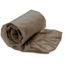 Yellow Spannbettlaken Perkal 160 x 200 cm taupe