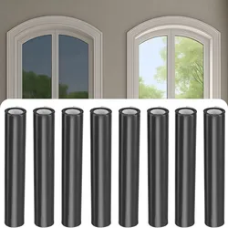 8er-Set Sichtschutzfolie grau-matt, 60 x 200 cm - selbstklebende Fensterfolie mit UV-Schutz - hitzereduzierend & ideal für Fenster, Büro & Wohnräume