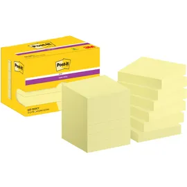 Post-it Super Sticky Notes, Gelb Quadratisch Unliniert 12 Stück