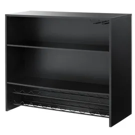 Casa Padrino Designer Bar 120 x 48 x 104,5 cm Silber/Schwarz