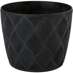 Übertopf Grow Eco Wood 17 Schwarz Ø ca. 16,7cm