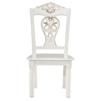 JVmoebel Stuhl Weiß Lehnstuhl Luxus Esszimmer Möbel Elegantes Stühle Klassische Holz, Holzschnitzerei weiß