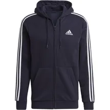Adidas Essentials Fleece 3-Streifen Kapuzenjacke Legend Ink S