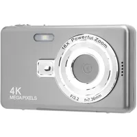 Digitalkamera, 2,4 Zoll IPS 4K 50 MP Kinderkamera für Fotografie, Tragbare Kompaktkamera mit 16-fachem Digitalzoom, Kleine Videokamera für Teenager, Kinder, Senioren, Anfänger