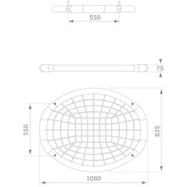 Axi Nestschaukel Oval schwarz/blau A188.001.02
