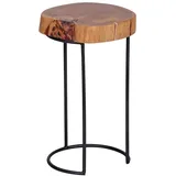 KADIMA DESIGN Akola Beige Akazie 28 x 45 x 28 cm