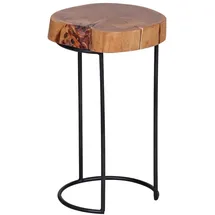KADIMA DESIGN Akola Beige Akazie 28 x 45 x 28 cm