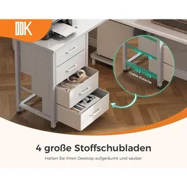 luxuskollektion Eckschreibtisch L-Form Weiß