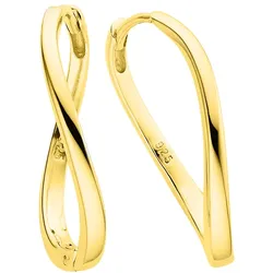 Paar Creolen BRUNO BANANI "Schmuck Geschenk Silber 925 Ohrschmuck Ohrringe Silber Gold", gold (gelbgoldfarben), Ohrringe, Damen, Silber 925 (Sterlingsilber)