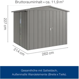 hörmann stauraumsysteme Juno JSD 2,62 x 2,14 m Graualuminium