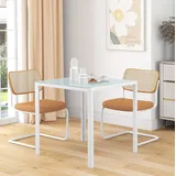 Esstisch Quadratisch 75x75 Cm Glas Für 4 Personen Okmyhome