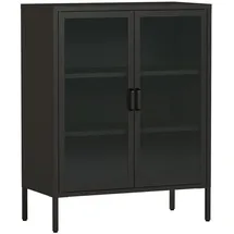 [en.casa] Sideboard Fauske 80x40x101,5cm Schwarz