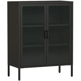 [en.casa] Sideboard Fauske 80x40x101,5cm Schwarz