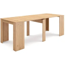 SKRAUT HOME Ausziehbarertisch, Multifunktionaler ausziehbarer, 220, Für 10 Gäste, Esszimmertische, Moderner Stil, Eiche - Skraut Home