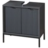 BASIC by Balculina Waschbeckenunterschrank in grau matt - Bad Unterschrank Badezimmerschrank BxHxT 60x60x32", (grau B:60cm H:60cm T:32cm, Holzwerkstoff, Schränke, Waschbeckenunterschrank, Breite 60 cm (B/H/T)