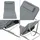 [en.casa] Cellorigo Strandliege 160 x 49 x 42 cm Dunkelgrau