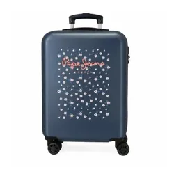 Pepe Jeans Unisex. 6421121 Kabinenkoffer Leslie starr 55cm navy blau (OSFA), Lässig, ABS/Polykarbonat