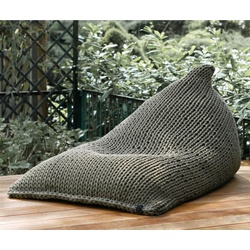 Casa Padrino Luxus Sitzsack Grün 90 x 140 cm - XXL Baumwoll Sitzsack mit Wasserdichter Innenhülle - Wohnzimmer Accessoires - Garten Accessoires - Luxus Accessoires