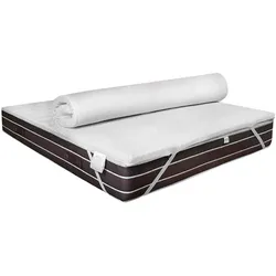 Dmora Doppelbett Topper Toro, Matratze zur Verbesserung der Körperhaltung, Memory Foam Topper, 100 % Made in Italy, 140x190h5 cm