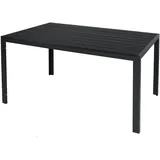 INDA-EXCLUSIV Gartentisch 150 x 90 x 74 cm Anthrazit/Schwarz