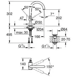Grohe Atrio Einhandmischer Hard Graphite
