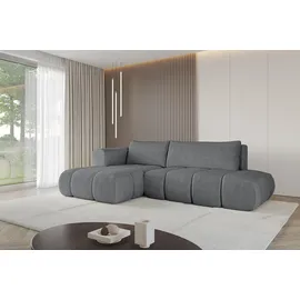altdecor Ecksofa Cord 2-Sitzer Dunkelgrau