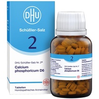 DHU Schüßler-Salz Nr. 2 Calcium phosphoricum D6 – Das Mineralsalz der Knochen und Zähne – das Original – umweltfreundlich im Arzneiglas, 420 St. Tabletten