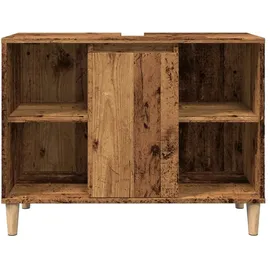 vidaXL Badschrank Altholz-Optik 80x33x60 cm Holzwerkstoff