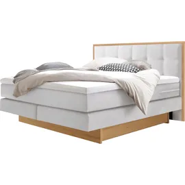Hasena Boxspringbett »Ottawa« inkl. 2 Bettkästen mit gedämpftem Selbsteinzug, braun Weiß, Liegefläche:140 x 200 cm, Topper:Base-Topper