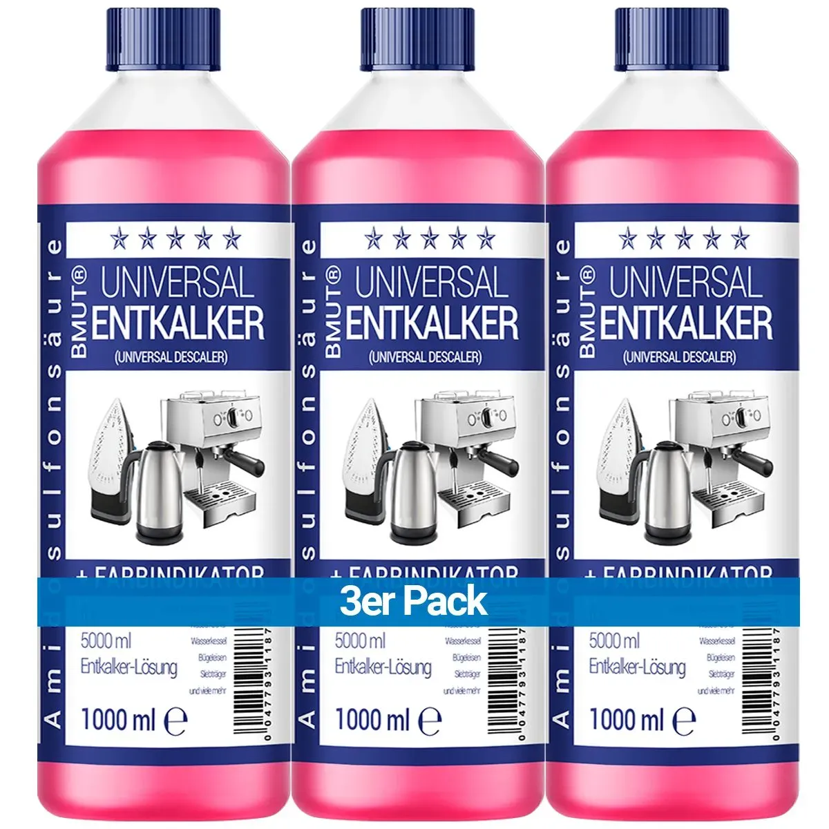 Bmut Universal-Entkalker für Kaffeevollautomat und Kaffeemaschine Kombipackung 3000 ml