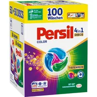 Persil Color 4-in-1 Discs 2x 50 WL (100 WL) Colorwaschmittel (Vorratspack, [100-St. Kapseln mit Tiefenrein Technologie)