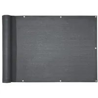 casa pura Balkonverkleidung 90 x 500 cm Grau Polyethylen