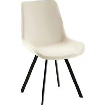 CLP Esszimmerstuhl Lewes Samtbezug Creme,