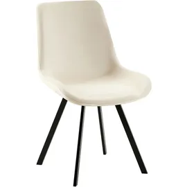 CLP Esszimmerstuhl Lewes Samtbezug Creme,