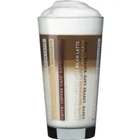 Alpedia Glas Latte Macchiato, Glas, rund, 370 ml, weißbraun, transparent 0011381007328 Alpedia 6 Stück