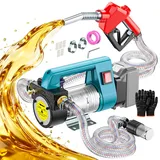 Ecarke Akku-Dieselpumpe kompatibel mit Makita 18V Akku, 45 L/min Akku-Kraftstoffpumpe mit Auto-Stopp-Zapfpistole, Elektrische Transferpumpe für Kerosin und Tankpumpe mit 2 m Schlauchset (ohne Akku)