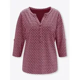 Classic Basics Sieh an! 3/4-Arm-Shirt in bordeaux-bedruckt | Gr.: 50
