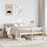 Seniorenbett Mit Kopfteil 120x190 Cm Massivholz Kiefer