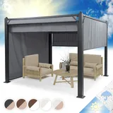 Blumfeldt Pantheon Cortina Pavillon mit Dach 3x3m 4 Seitenteile