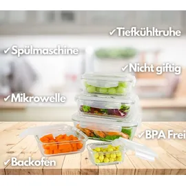 Ecosa Frischhaltedosenset 5-teilig weiß 1,04 l