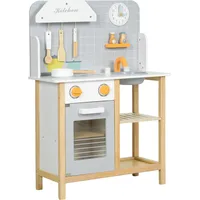 Aiyaplay Kinderküche Spielküche mit Herd, Ofen, Spüle, Uhr &