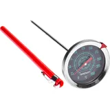 BROWIN® Analog Bratenthermometer mit Etui 101350 | 0-250 °C Grillthermometer aus Edelstahl | Garthermometer für Fleisch, Flüssigkeiten, Fett, Babymilch | Fleischthermometer für Backofen, BBQ, Grill