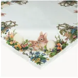 texpot Tischdecke Tischläufer Druck Ostermotiv Frühling Osterhasen (1-tlg) weiß Rechteckig | 85 cm x 85 cm