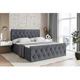 altdecor Boxbett, AMAY-Z - 160x200 cm - H3 - Dunkelgrau