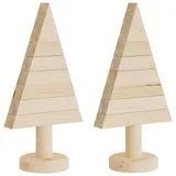 vidaXL Deko-Weihnachtsbäume Braun 30 cm
