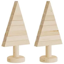 vidaXL Deko-Weihnachtsbäume Braun 30 cm