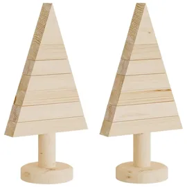 vidaXL Deko-Weihnachtsbäume Braun 30 cm