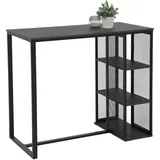 HELA Tische Hela Tische, Bartisch Bistrotisch Klara, Dekor Eiche Dunkelgrau, Metall-Regal-Gestell, 120x60x103cm