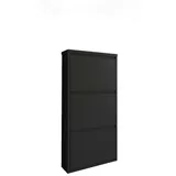 Dmora Schuhschrank, Schwarz, Metall, 50x104x15 cm, Garderobe, Schuhaufbewahrung, Schuhkipper